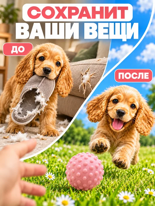 ИНТОНАЦИЯ Жевательная игрушка для собак, супер прочный мяч, вариант, фото 6
