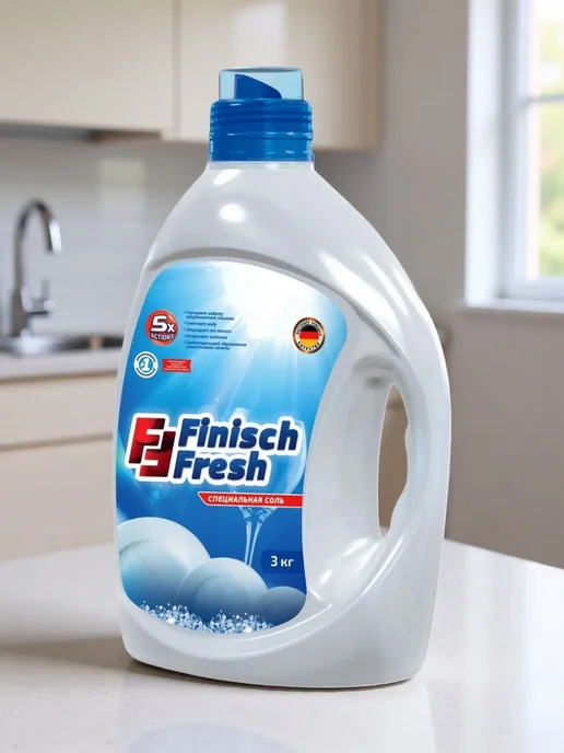Соль для посудомоечных машин Finisch Fresh FF 3 кг, 3 кг, фото 5