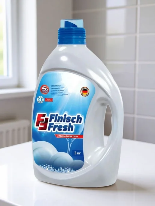 Соль для посудомоечных машин Finisch Fresh FF 3 кг, 3 кг, фото 6