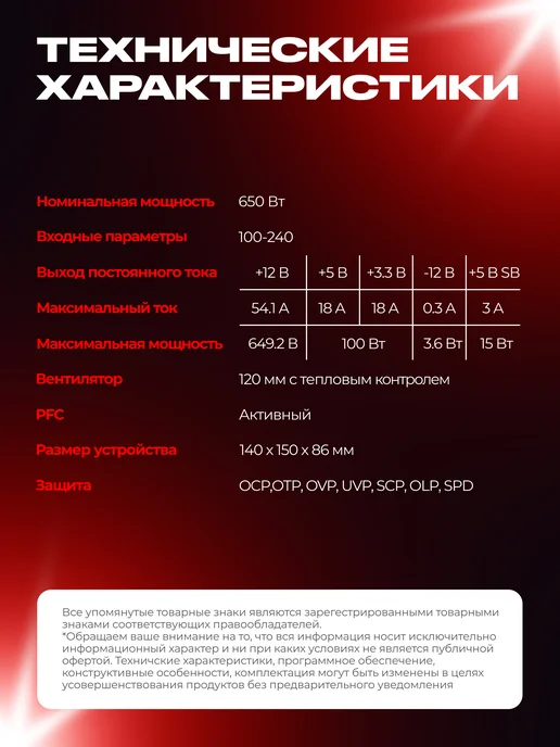IRON PRIDE Блок питания Thunder 650W (LLC) White, 650 Вт, фото 3