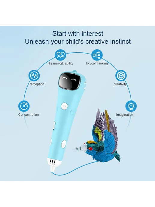 3D ручка Low Temp с PCL, USB, безопасная для детей, вариант, фото 8