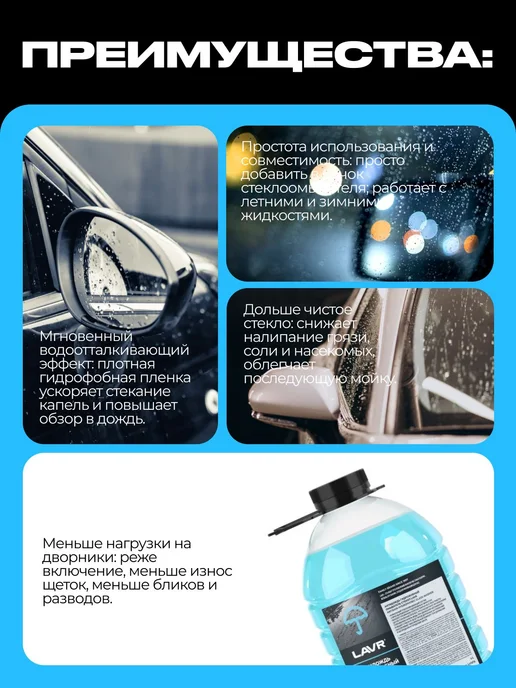 Ln1616 Антидождь гидрофобный омыватель стекол 3.8л, 3,8 л, фото 2