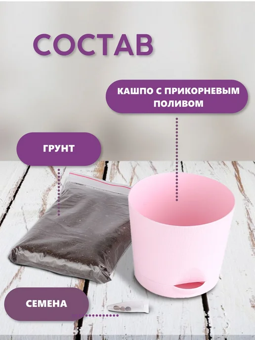 Тысяча Листьев Земляника Али-Баба Набор для выращивания растений и цветов, вариант, фото 2