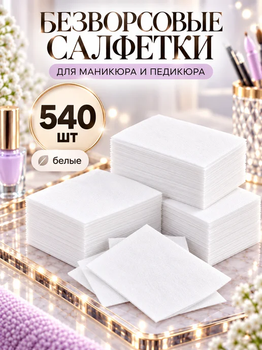 Безворсовые салфетки для маникюра и педикюра, 540 шт, 540 шт