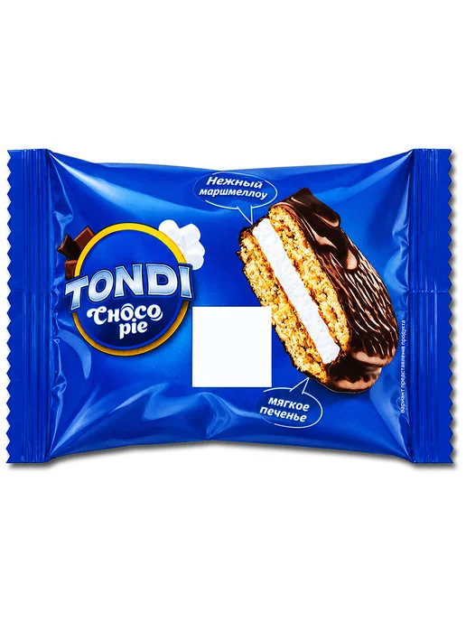KDV Пирожное Tondi Choco Pie с маршмелоу, в пакете 30 г, 30 г, в упаковке 360 г, фото 2