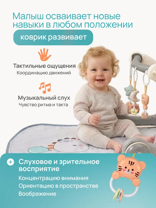 Рыжий кот. Ходунки каталка для малышей, вариант, фото 4
