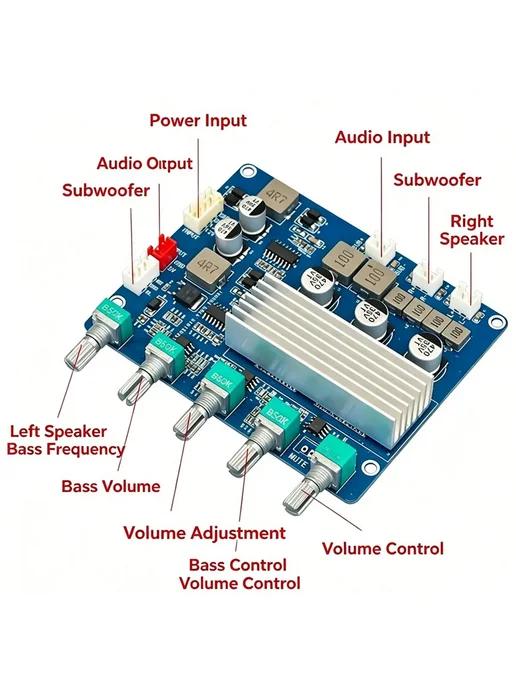 Нет бренда Аудиоусилитель VIRE-TW21C050-100V2.0 2.1, вариант