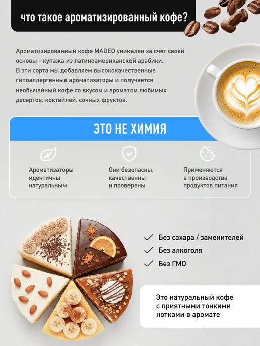 MADEO Кофе молотый Малиновый латте 200 гр, 200 г, фото 7