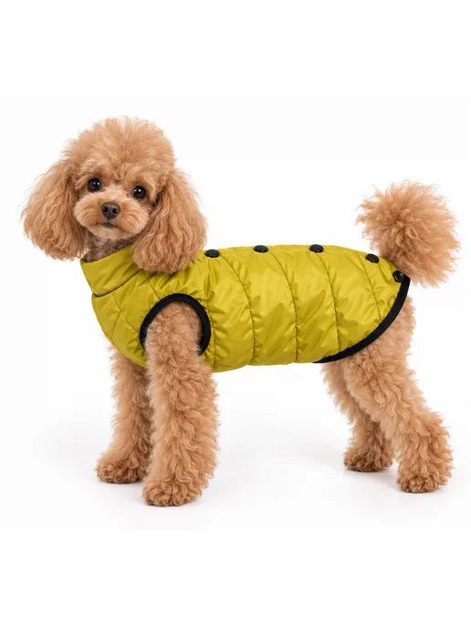 GoofyDog Жилет для собак утепленный водонепроницаемый, желтый, фото 2