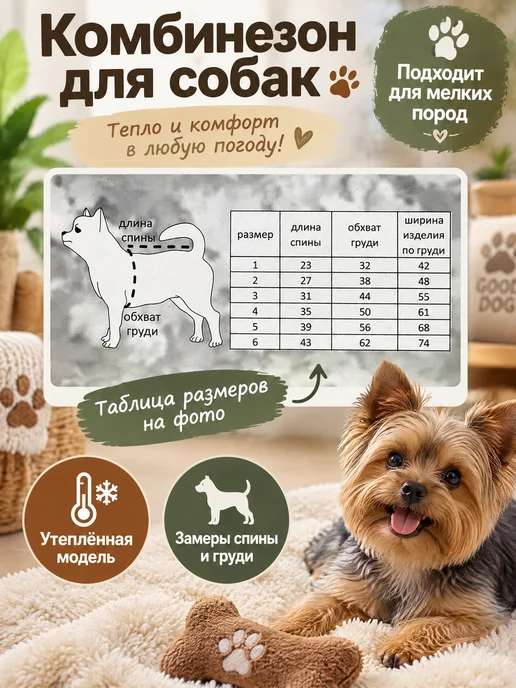GoofyDog Жилет для собак утепленный водонепроницаемый, желтый, фото 4