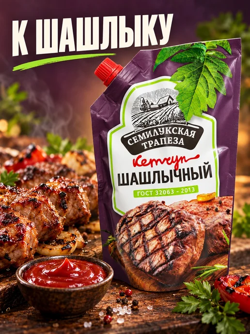 Семилукская Трапеза Кетчуп шашлычный 300 г, 2 шт, 300 г, фото 6