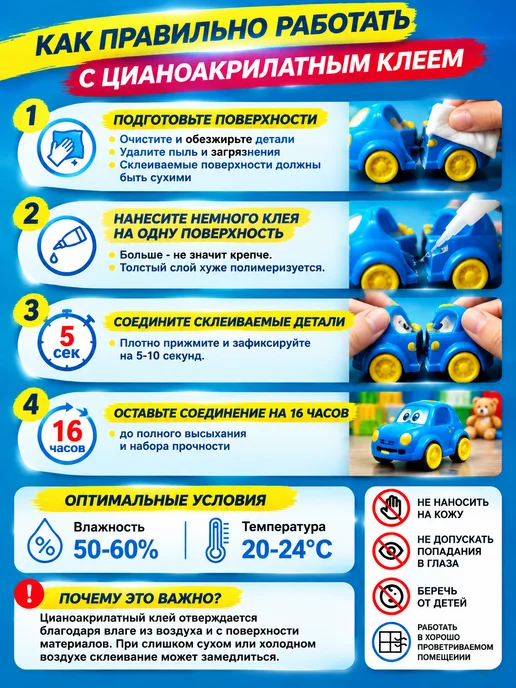 Кивиторг Супер клей универсальный ASK 506 - 2 флакона, 18 мл, фото 4