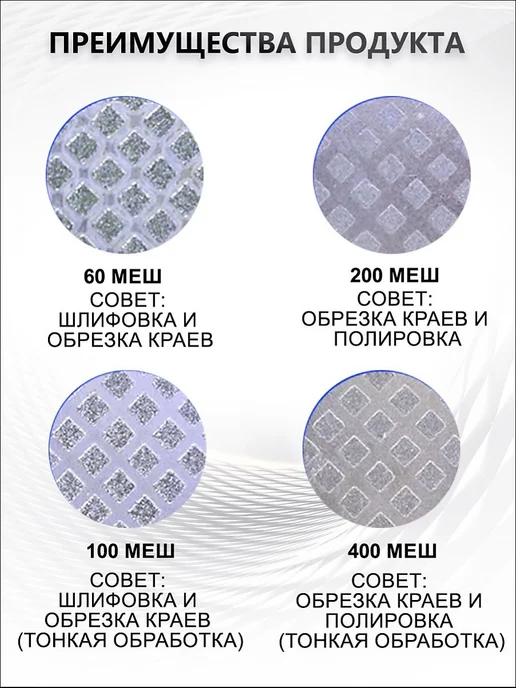 Алмазные шлифовальные губки P60 P100 P200 P400, 4 шт, 4 шт, фото 3