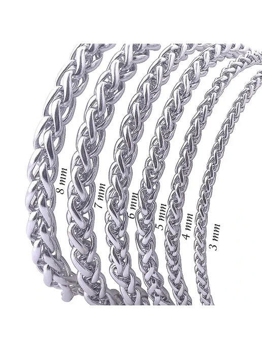 Нет бренда Мужское ожерелье из нержавеющей стали, Silver, 45cm, 6mm, 70см, золотой, фото 6