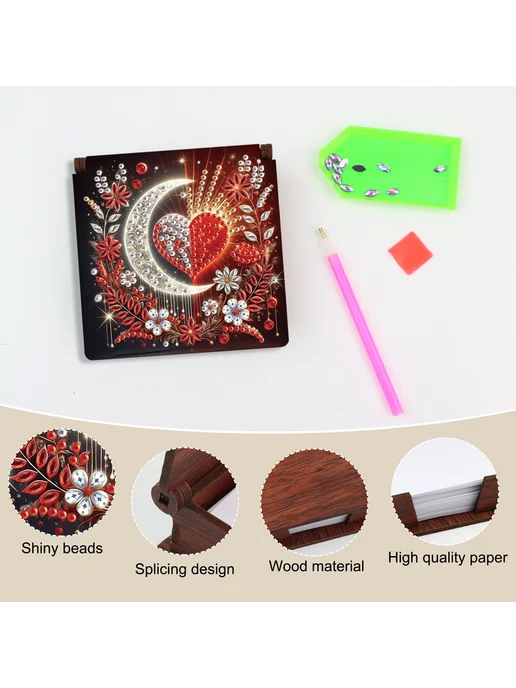 Набор для декора hedgehog, hydrangea и note box, дерево, вариант, фото 2