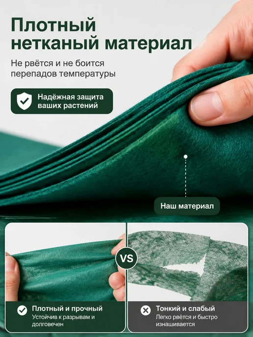Агроткань от сорняков 1.2x1.8 м нетканое полотно 180 мкм 45, 1.2x1.8 м, фото 5