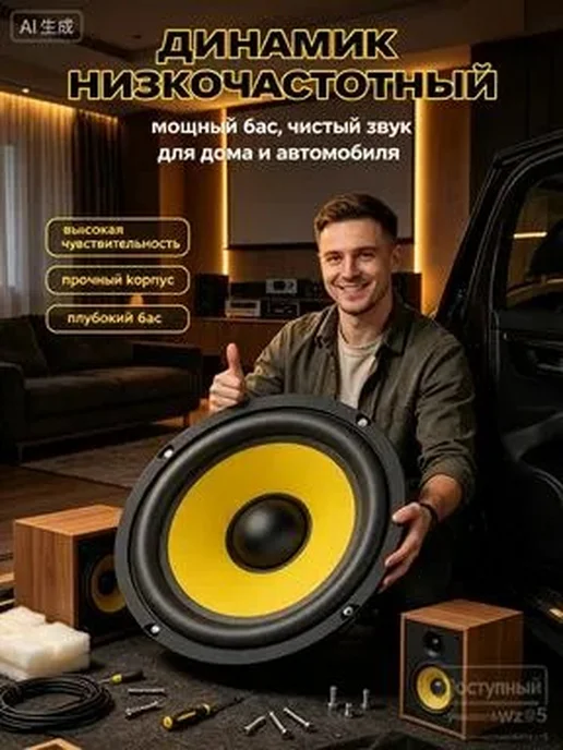 Сабвуфер автомобильный 20 см, вариант