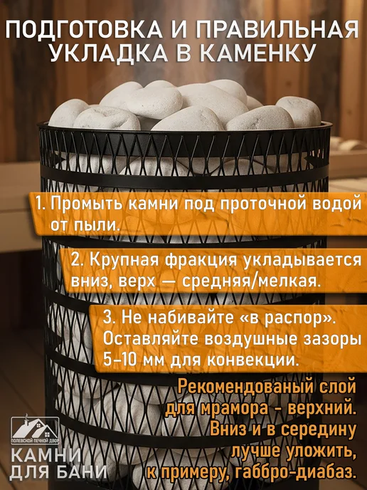 Камни для бани 20 кг Мрамор, 20 кг, фото 4