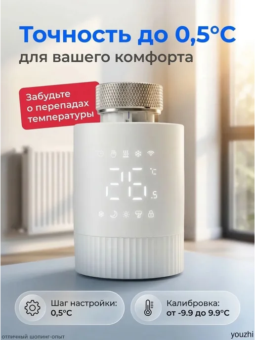 Умный терморегулятор для радиатора WiFi, вариант, фото 5