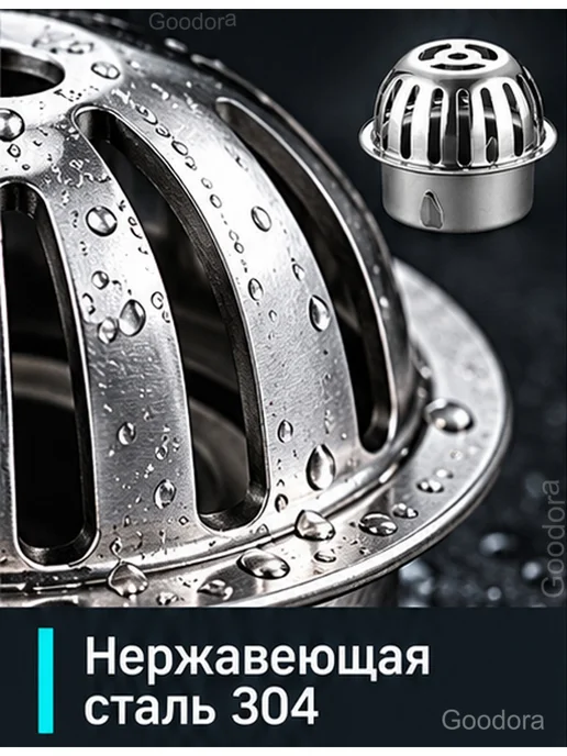 Решётка для трапа Ø75 мм из нержавеющей стали 304, вариант, фото 4