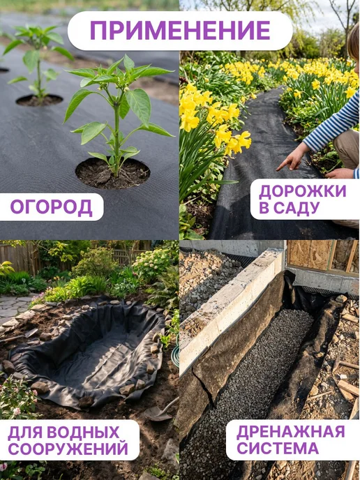 Геотекстиль 60 3,2 3 черный,ЭКОТЕКСтиль, черный, фото 3