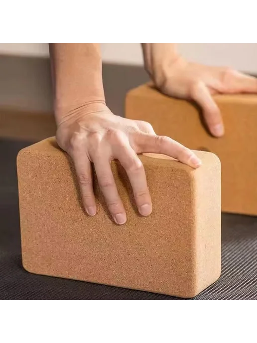Блок для йоги 22,5 x 15 x 7,5 см пробковый, 22.5x15x7.5 см, фото 6