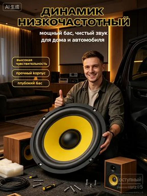 Пассивный автомобильный сабвуфер 20 см, вариант