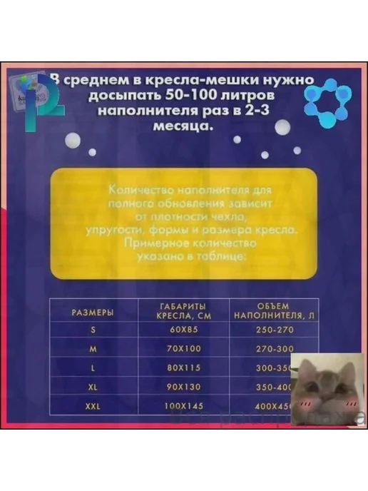 Наполнитель для кресла-мешка из пенополистирола, 150 л, 150 л, фото 3