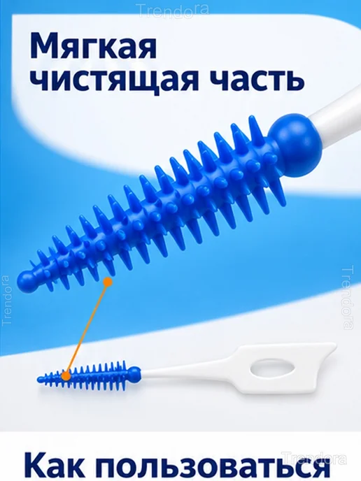 Межзубные ёршики с мягкой щетиной в футляре, 12 шт, 12 шт, фото 3